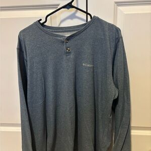 Columbia Men's Long Sleeve Blue Henley